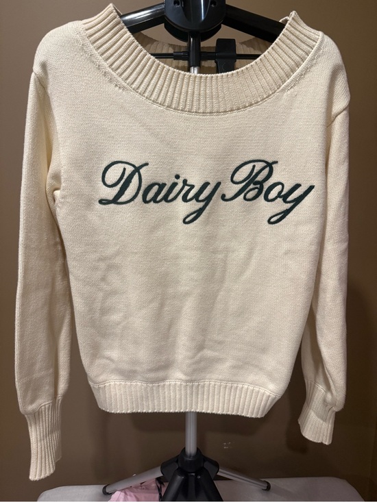Dairy Boy Tops - Dairy Boy Embroidered Sweater- NWOT